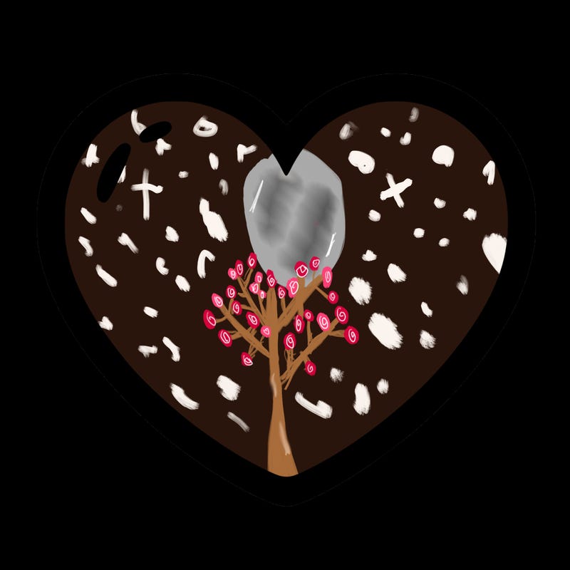 a blank heart