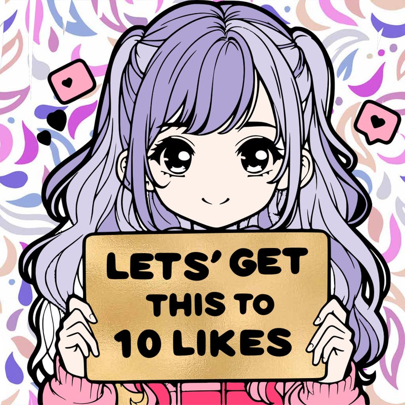 girl holding up sign that says let’s get this to 10 likes realistic