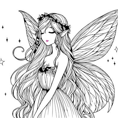 ethereal realistic fairy girl