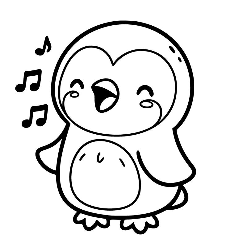 penguin singing a song