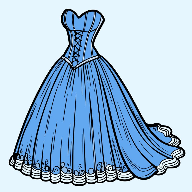 wedding dress-corset and a long and flowy skirt