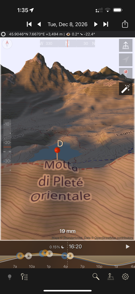 Photographer's Ephemeris 3D - 3D terrain and sunlight simulation for landscape photography