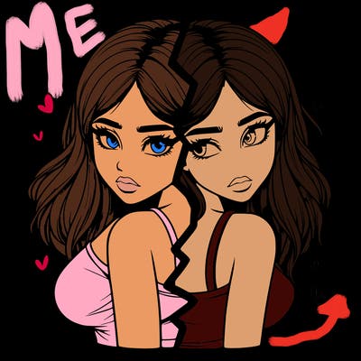 realistic girl split