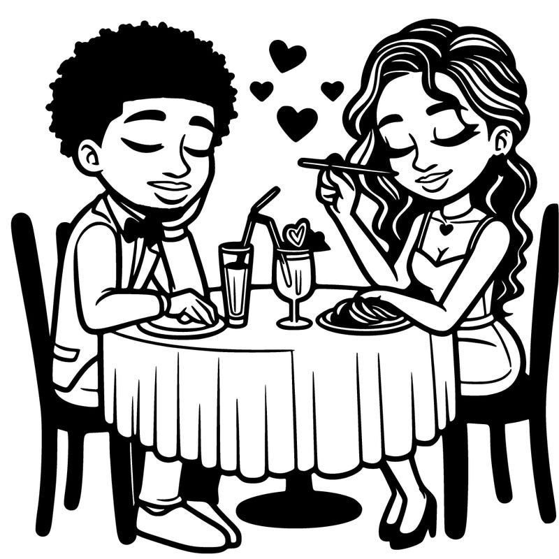 black couple  on a date