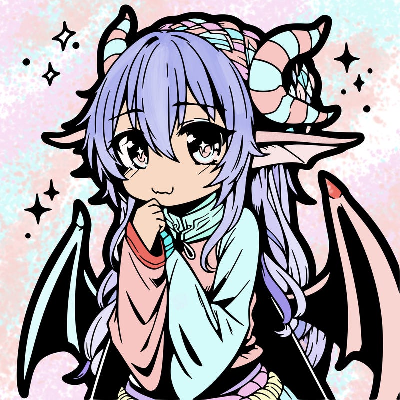 shy anime dragon girl