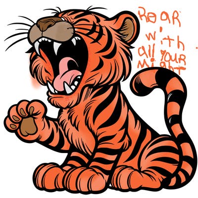 tiger roaring