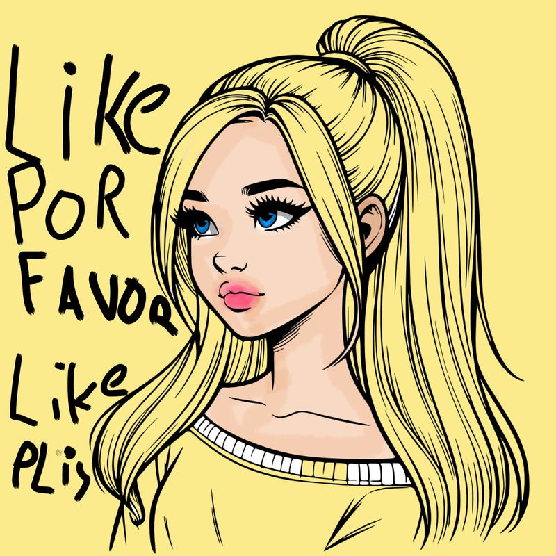 realistic girl with a high ponytail