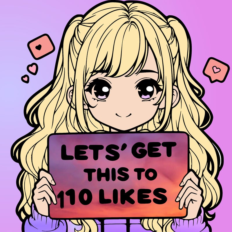 girl holding up sign that says let’s get this to 10 likes realistic