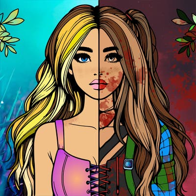 realistic girl split