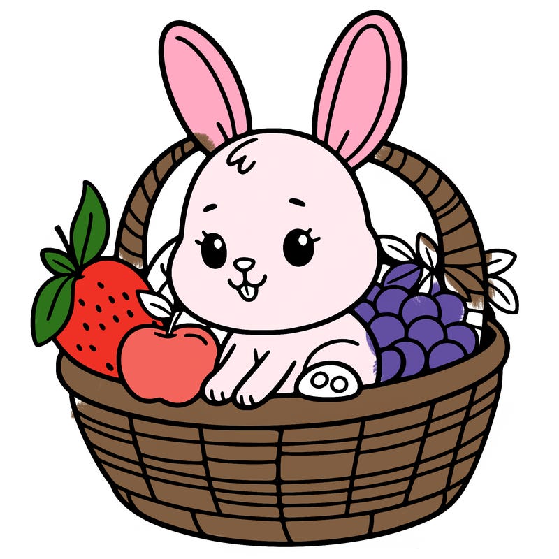 bunny in a fruit basket