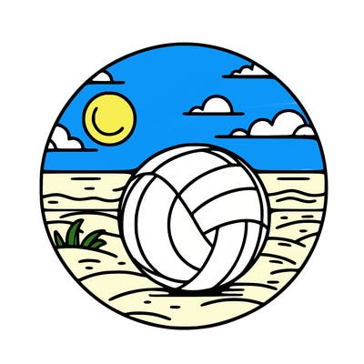 volleyball on a beach