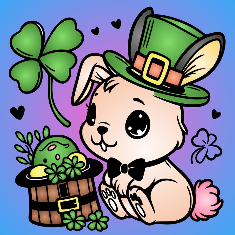 st. patrick's day, bunny.