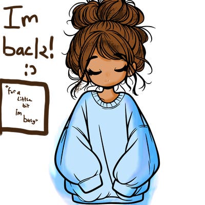 girl with baggy sweatshirt and messy bun