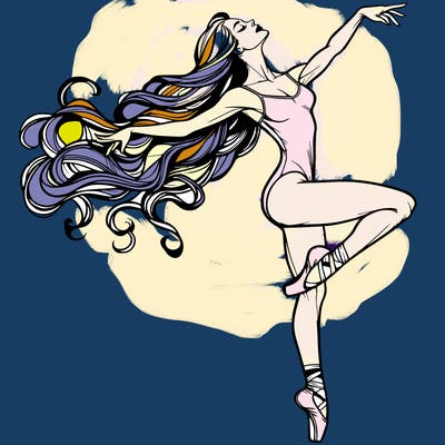 realistic woman dancer