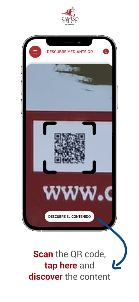Camino del Cid App QR-Code-Scanner zum Entdecken historischer Inhalte