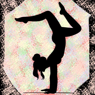 a woman doing a handstand