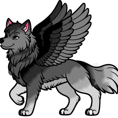 wolf with wings