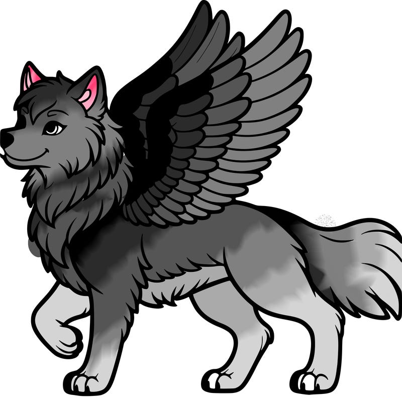 wolf with wings