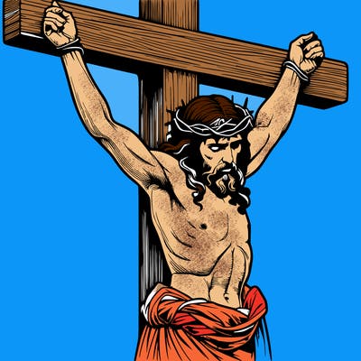 jesus realistic on the cross