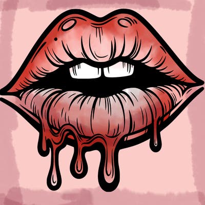 lips that look realistic and drip