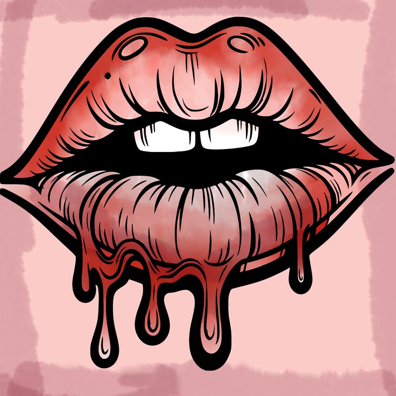 lips that look realistic and drip