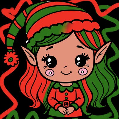 christmas elf girl
