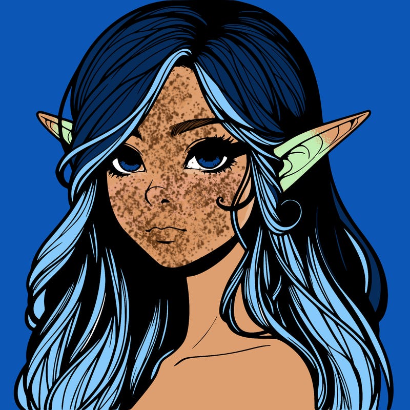 elf girl realistic dark fantasy