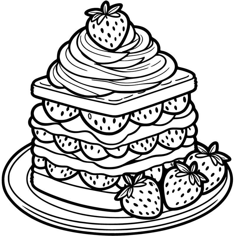 strawberry shortcake - fluffy shortcake layers with whipped cream and fresh strawberries