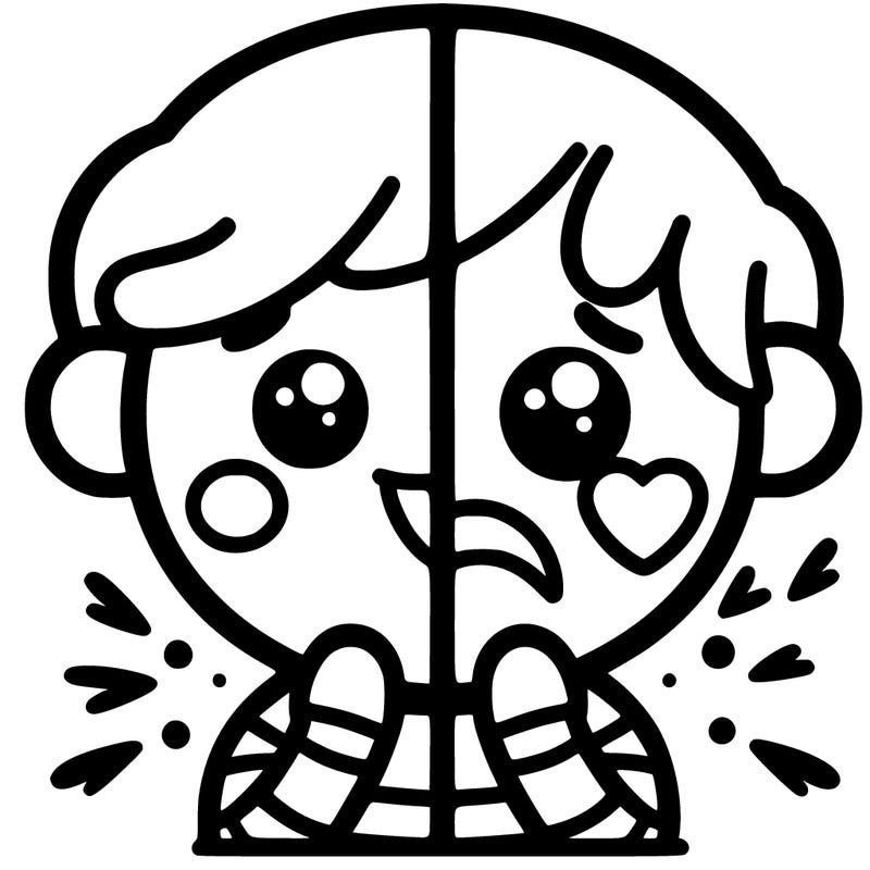 one side happy one side sad