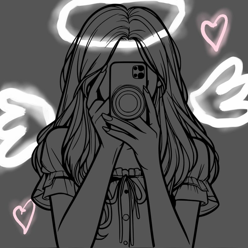 a realistic girl holding her phone taking pictures