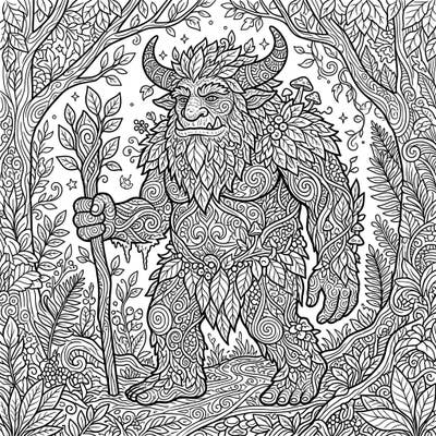 Step into an enchanted forest with this stunning Zentangle Forest Troll coloring page, featuring a majestic woodland guardian intricately woven with natural patterns. Perfect for experienced colorists seeking a calming and complex artistic challenge.