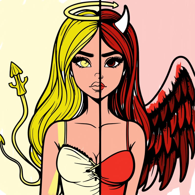 devil vs angel realistic girl