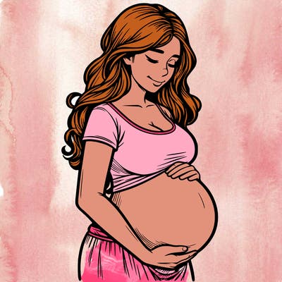 woman heavily pregnant realistic