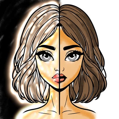 realistic girl split