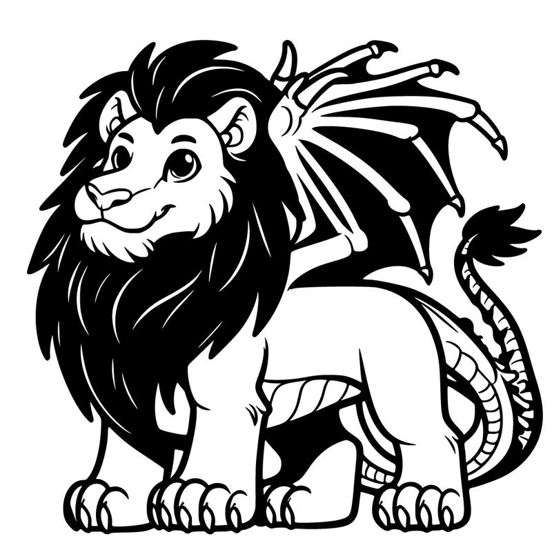 a hybrid of a lion and a dragon
