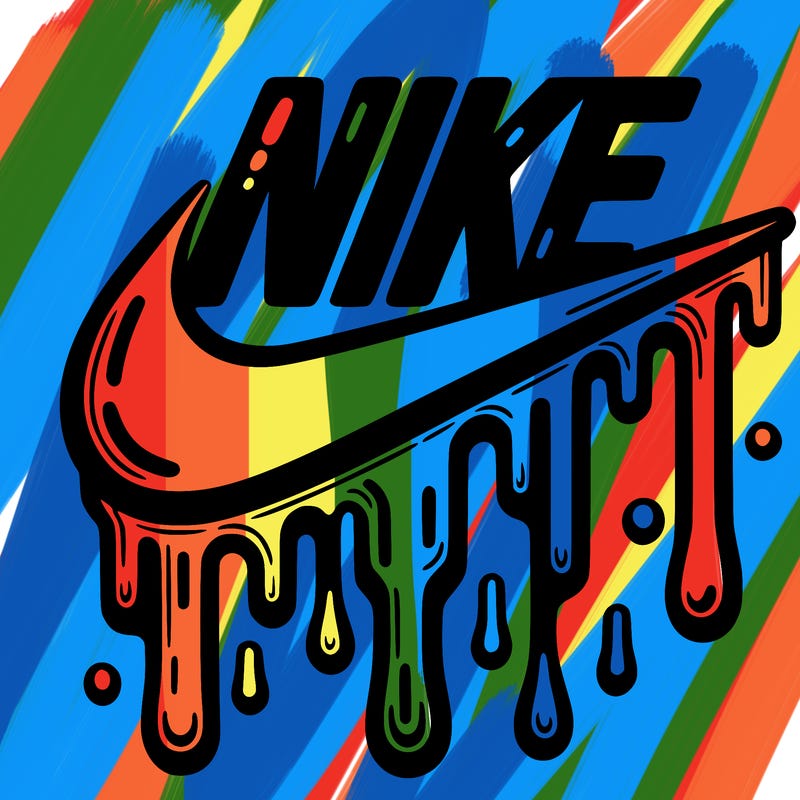 dripping nike logo