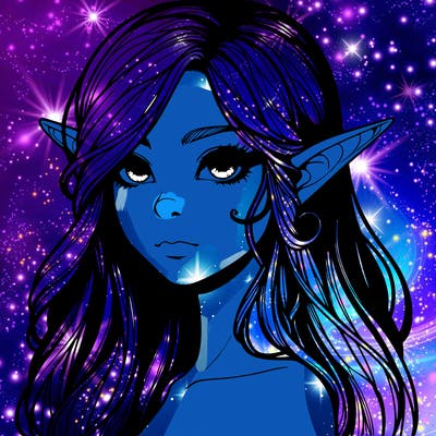 elf girl realistic dark fantasy