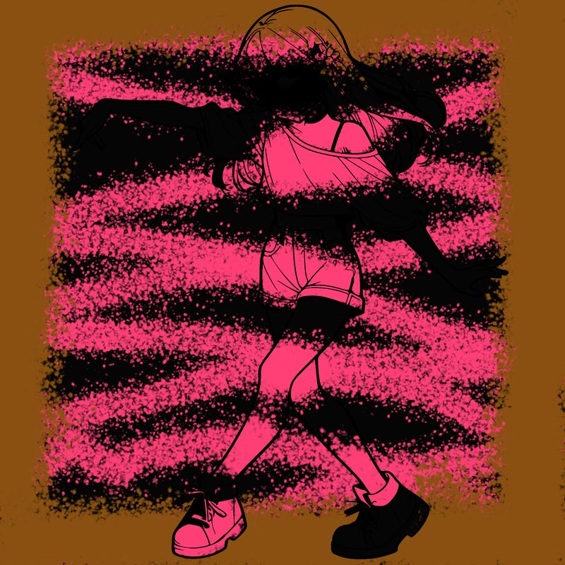 realistic girl danceing