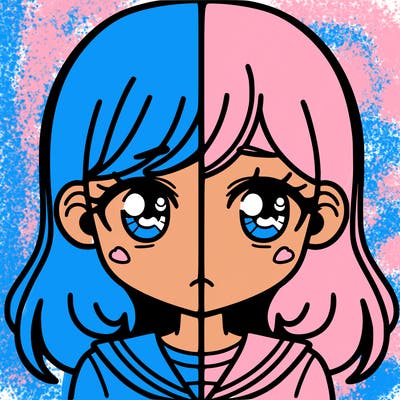 a split of a girl