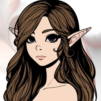 elf girl realistic dark fantasy