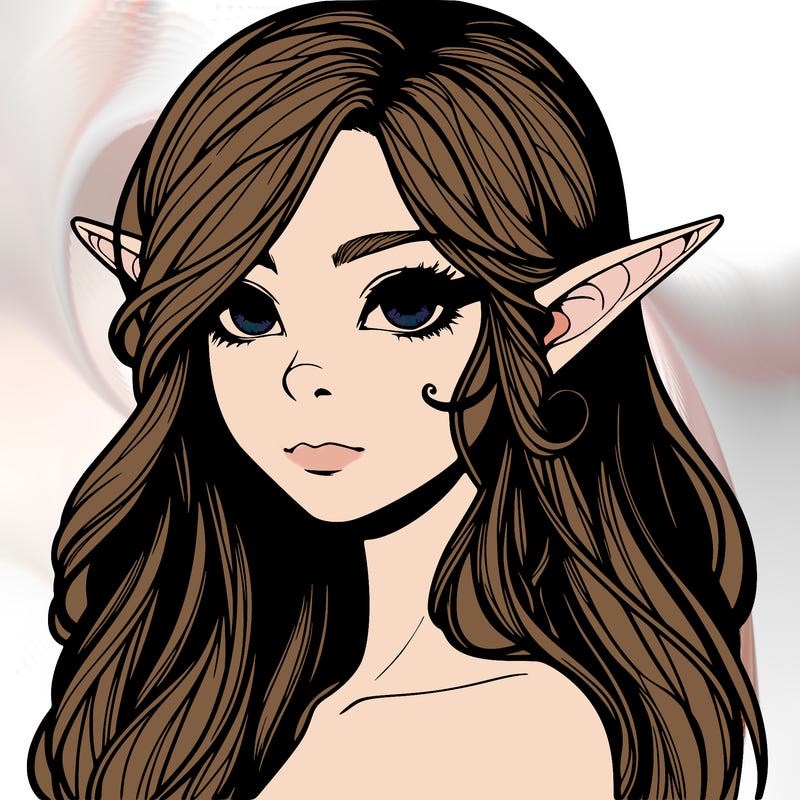elf girl realistic dark fantasy
