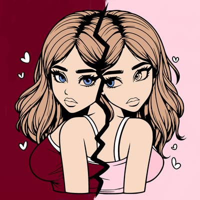 realistic girl split