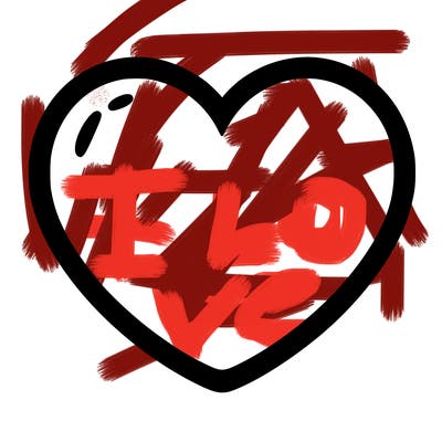 a blank heart