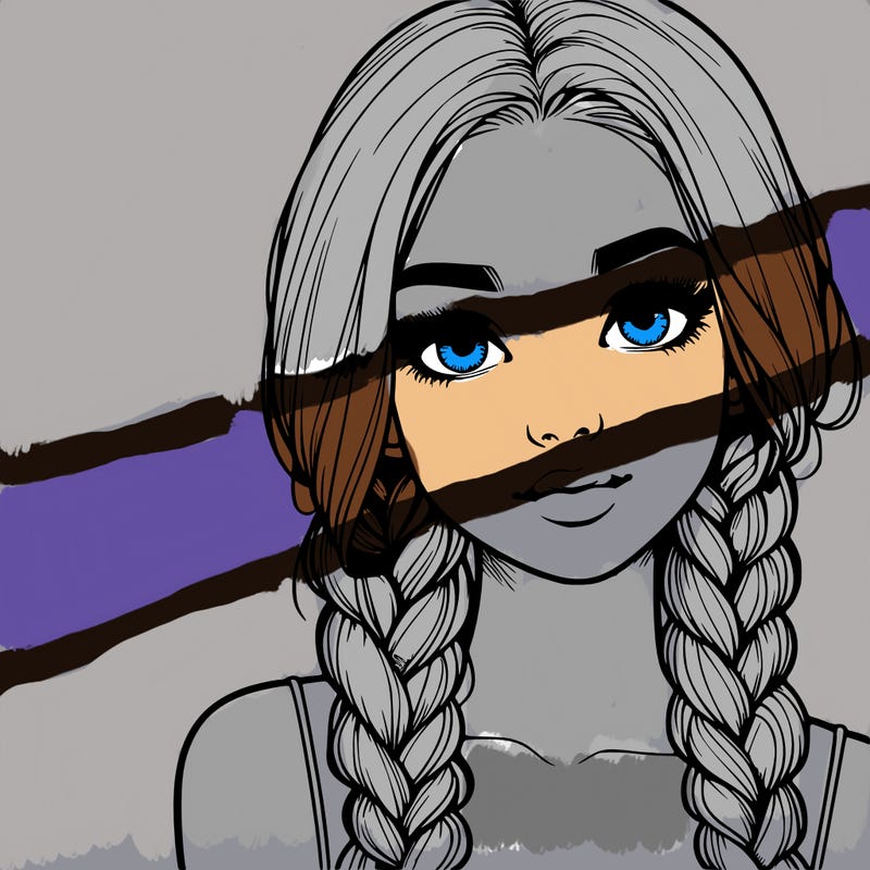 realistic girl with braids