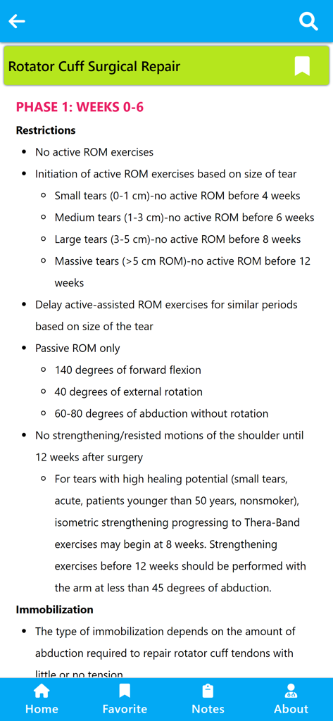 Physiotherapy Learning - Physiotherapeutisches Rehabilitationsprotokoll für Phase 1 der Rotatorenmanschetten-Operation mit Bewegungseinschränkungen.