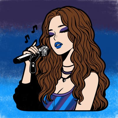 realistic female singer