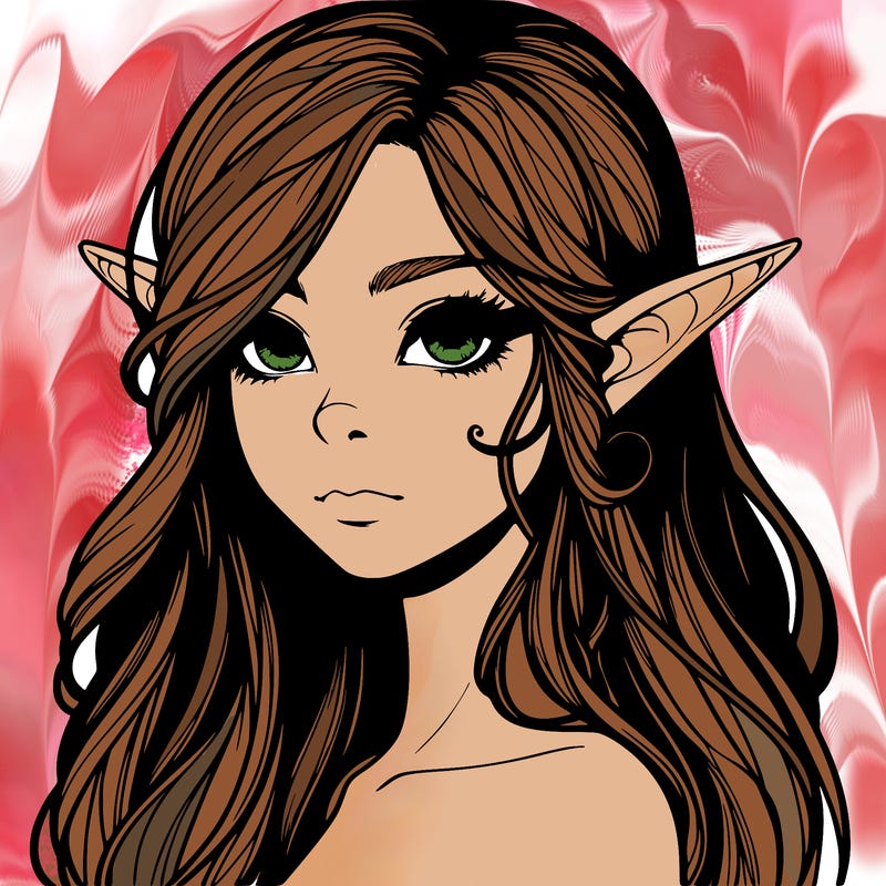 elf girl realistic dark fantasy