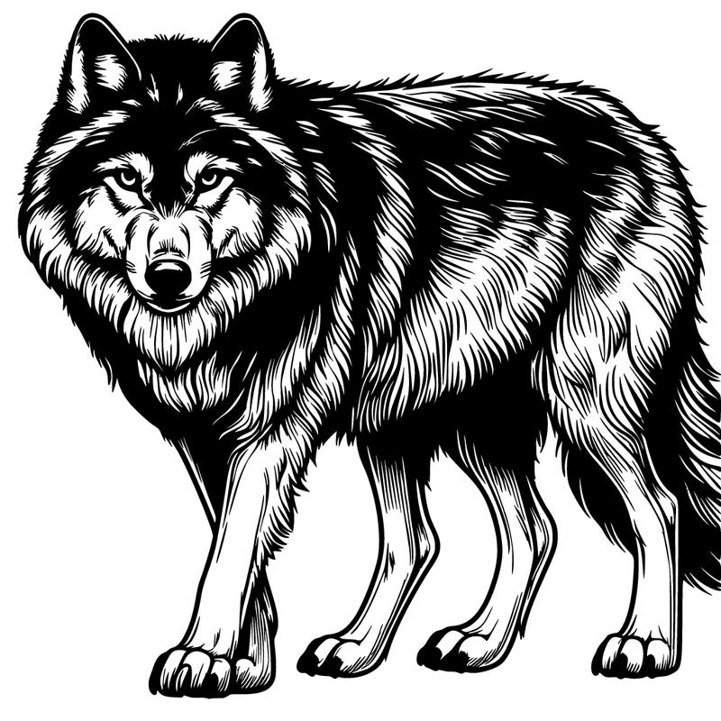 realistic wolf