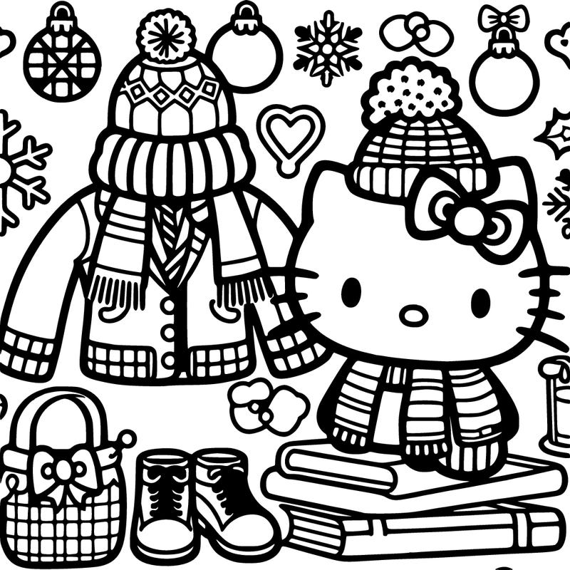 preppy christmas whith hello kitty