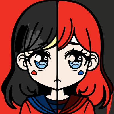 a split of a girl